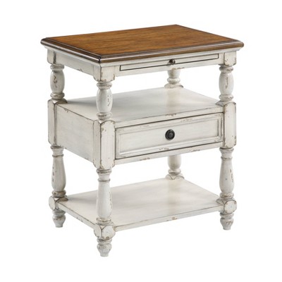 Celest 1 Drawer Chairside Table Cream - Treasure Trove Accents