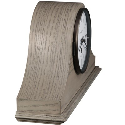 Lakeside Contemporary Beige Oak Wood Westminster Mantel Clock