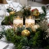 Lumabase 2ct Battery Operated LED Glass Candles with Moving Flame Gold Garland - 4 of 4