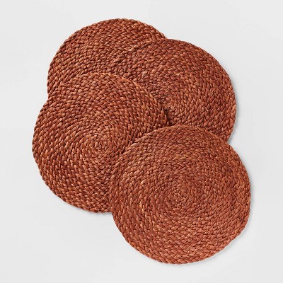 4pk Maize Natural Round Placemats - Threshold™