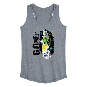 Women's - Disney - Goofy Punk Graphic Racerback Tank - 1 of 4
