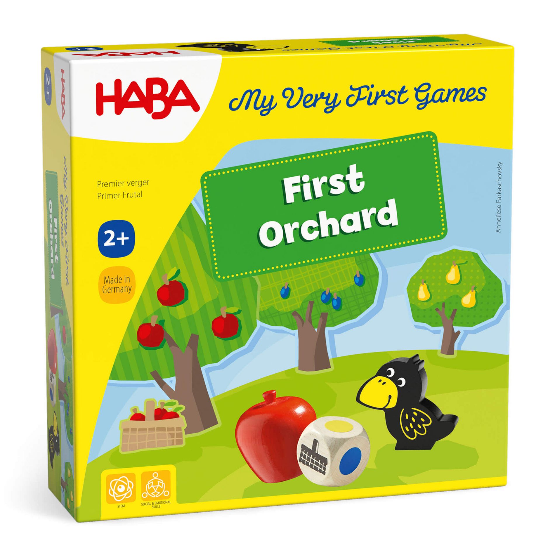 HABA My Very First Games - First Orchard Toddler Game -  Cooperative Toddler Board Games for 2 Year Olds - Made in Germany