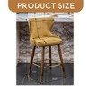 Nevis Mid-century Modern Faux Leather Tufted Nailhead Trim Counter Stool Set of 2 - Leovsnove - 3 of 4