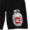 King Of The Hill Propane Tank Men's Black Sleep Pajama Shorts - 2 of 3
