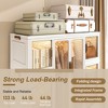 Portable Wardrobe Closet Storage Organizer for Clothes Dresser,12 Magnetic Doors-12 Cubes&2 Hanging Rod,16 pcs hangers, Baby Wardrobe Storage Cabinet - 3 of 4