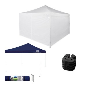 Caravan Canopy M-Series 12 x 12' 2 Straight Leg Sidewalls with M-Series Pro 2 12 x 12 Foot Shade Tent with Roller Bag & Set of 4 Weight Plates - 1 of 4