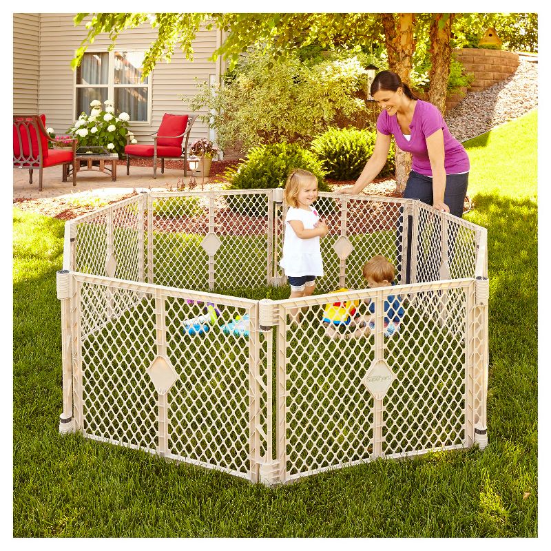 Toddleroo by North States Superyard Indoor Outdoor 8 Panel Freestanding Gate, 3 of 8