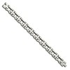 Black Bow Jewelry Men's 14mm Stainless Steel Polished Open Cross Link Bracelet, 8.5 Inch - 2 of 4