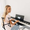 Black Adjustable Z-Style Keyboard Stand ¨C Heavy Duty Folding Piano Stand for 44-88 Key Electric Pianos (1-Pack) - 2 of 4