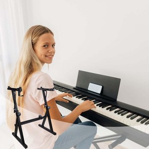 Keyboard Stand Piano Adjustable Z Style Piano Stands Heavy Duty Stable and Portable for 44, 54, 61 And 88 Keys Electric Pianos Black - 1 of 4
