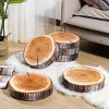 Hub Styler Round Wood Slice Throw Pillow - 2 of 4