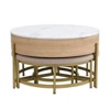 NicBex Round 2-Tier Lift-Top CoffeeTable with Storage & 3 Ottoman, Mid Century Center Tables for Living Room Small Space - 4 of 4