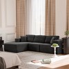 MAYEERTY 104 in Plush Fleece Convertible Sofa, Compressed Zero-Assembly Modular Beige Living Room Sofa - 2 of 4