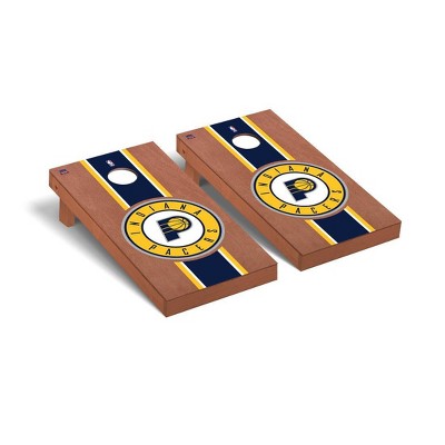 NBA Indiana Pacers Premium Cornhole Board Rosewood Stained Stripe Version