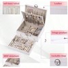 Earring Jewelry Box for Women, 4 - Layer Organizer with Lock, White - 3 of 4