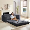 Mjkone 71'' 2-in-1 Convertible Futon Sofa Bed, Corded Fabric Foldable Tufted Buttons Loveseat Sleeper Sofa,Space-Saving - 4 of 4