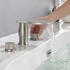 Cobbe Bathroom Faucet 3-Hole Bathroom Sink Faucet with Waterfall Spout 2-Handle Matte Black - 3 of 4