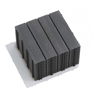 Syemin Carpet Tiles Patio Floor Tiles Composite Patio Deck Tiles DIY Interlocking Decking Tiles for Balcony Porch, Dark Gray, 14.6"*14.6"*20.5" - 1 of 4
