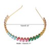 Unique Bargains Women's Metal Rectangle Colorful Rhinestone Faux Crystal headband 1 Pc - 4 of 4