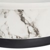 Bone Dry Ceramic Marble Pet Bowl Set, 2 Piece, Marble, White, Large - 2 of 4