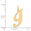 Black Bow Jewelry 14k Yellow Gold Ella Collection Small Fancy Script Initial Pendant A-W - 4 of 4