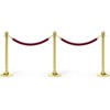 Unique Bargains Hotel Adjustable Velvet Crowd Control Stanchion Rope with Snap Hooks 2 Pcs - 3 of 4