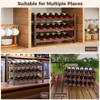 Tangkula 3 Tier 18 Bottle Wine Storage Cabinet Shelf Bamboo Wine Rack for Wine Lovers - 4 of 4