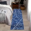Washable Area Rug with Modern Abstract Branch Print for Bedroom, Non-Slip Backing, Soft Low-Pile Floor Carpet for Living Room, Kitchen - 2 of 4