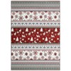 Christmas Washable Area Rug, Non Slip Low Pile Holiday Living Room Bedroom Carpet with Rubber Backing Accent Rug, Red - 2 of 4