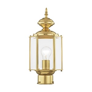 Livex Lighting Outdoor Basics 1 - Light Lantern in  Polished Brass - 1 of 4