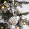 Whisen D3.9X4.3"H Christmas Ball Ornaments, Glass Decorative Hanging Ball Christmas Tree Ornaments, Set of 6 - 2 of 4