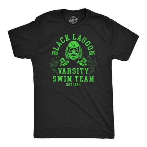 Мужские футболки Crazy Dog T-Shirts, Inc. Mens Funny T Shirts Black Lagoon Varsity Swim Team Sarcastic Halloween Graphic Tee for Men - Crazy Dog Men's T Shirt For Halloween Season Black XXL