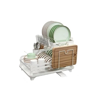 YIGII-Kitchen dish rack double-layer white
