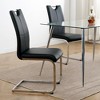 Lyngins Dining Room Side Chairs Set of 2/4/6,Upholstered Chairs with Faux Leather Padded Seat and Chrome Metal Legs for Kitchen,Living Room - 2 of 4