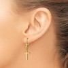 Black Bow Jewelry Polished Hollow Cross Lever Back Earrings in 14k Yellow Gold - 3 of 4