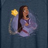 Women's - Disney - Asha & Her Star Lightweight French Terry Wide Neck Long Sleeve Shirt - 2 of 4
