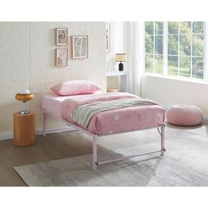 Kings Brand Furniture Twin Size Metal Pop up Trundle Day Bed Frame with Wheels- Sturdy and Elegant Space-Saving Solution - 1 of 4