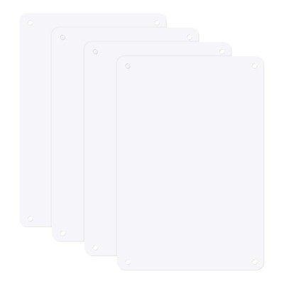 Unique Bargains Sublimation Aluminum Yard Garden DIY White Blank Metal Signs