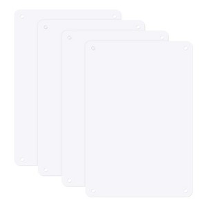 Unique Bargains Sublimation Aluminum Yard Garden DIY White Blank Metal Signs - 1 of 4