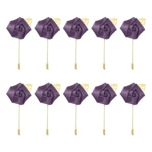 Unique Bargains Ceremony Anniversary Rose Wedding Groom Boutonnieres Pins 2"x3.5" 10 Pcs - 1 of 3