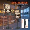 VEVOR Pedestal Sign Holder, 11 x 17 Inch Vertical and Horizontal Adjustable Poster Stand, Heavy-Duty Floor Standing Sign Holder, Black - 4 of 4