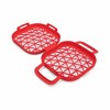 Instant Vortex Official Silicone Flippable Grill Cage for Air Fryers - Non-Stick, Heat-Resistant, Dishwasher Safe, Easy Flip Design with Handles, Red - 3 of 4