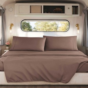 Nestl RV Queen Sheets, Super Soft 4PC Microfiber Sheet Set for Camper, Short Queen Sheets - 1 of 4