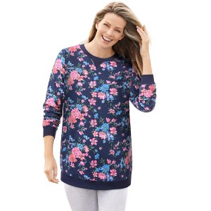 Woman Within Plus Size Fleece Sweatshirt - 1 of 4