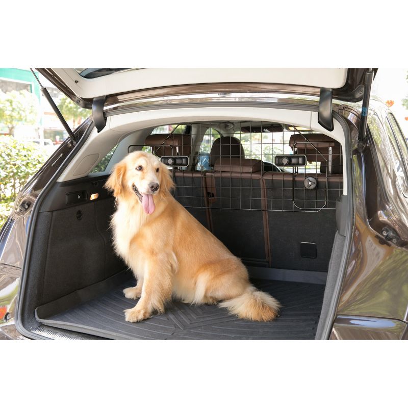 PawsMark Adjustable Large Pet Barrier Gate For SUV's, Cars Vans and Vehicles Safety Car Divider for Dogs Pets, Heavy Duty Universal Fit, 4 of 11