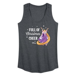 Women's - Disney - Full Of Christmas Cheer Rapunzel Graphic Racerback Tank - 1 of 4