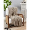 Saro Lifestyle Throw Blanket With Fringe Waffle Weave Design - 2 of 2