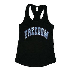 Simply Sage Market Women's Freedom Varsity Stars Graphic Racerback Tank - 1 of 3