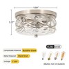 LamQee Farmhouse Flush Mount Ceiling Light With Clear Hammered Glass Modern Hallway Light Fixtures Ceiling Mount - 2 of 4