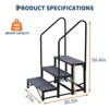 Portable RV Stairs with Handrail, Non-Slip RV Ladder with Rubber Mats for Travel Trailers, Campers, Hot Tubs, Porches & Poolside Use - 3 of 4